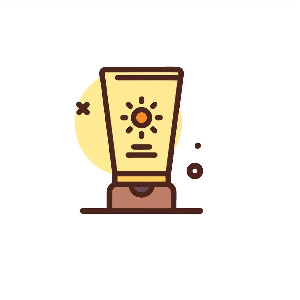Sun cream tube icon illustration vector