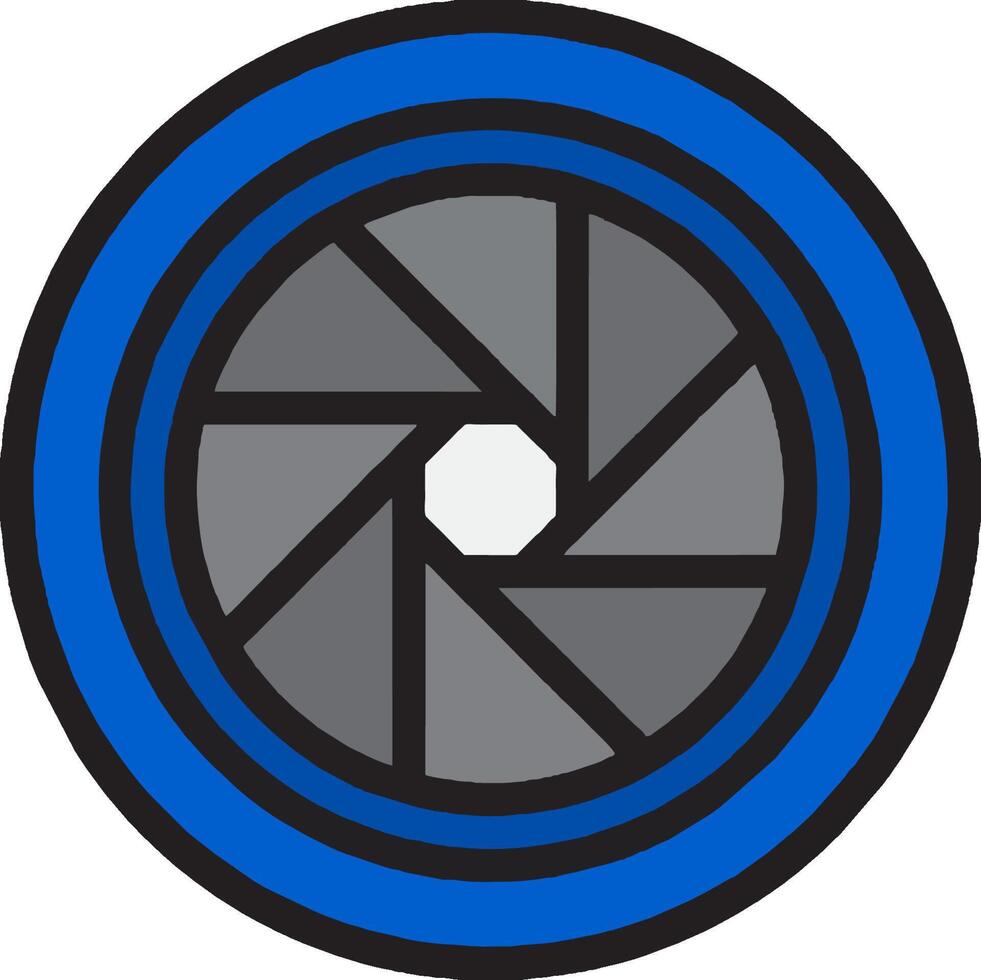 A blue and black circular logo vector