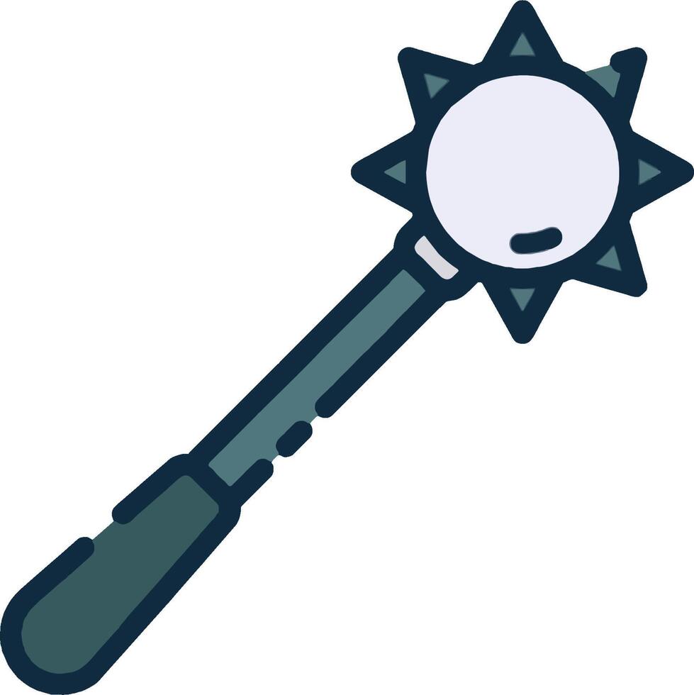A cartoon wand with a star on it vector