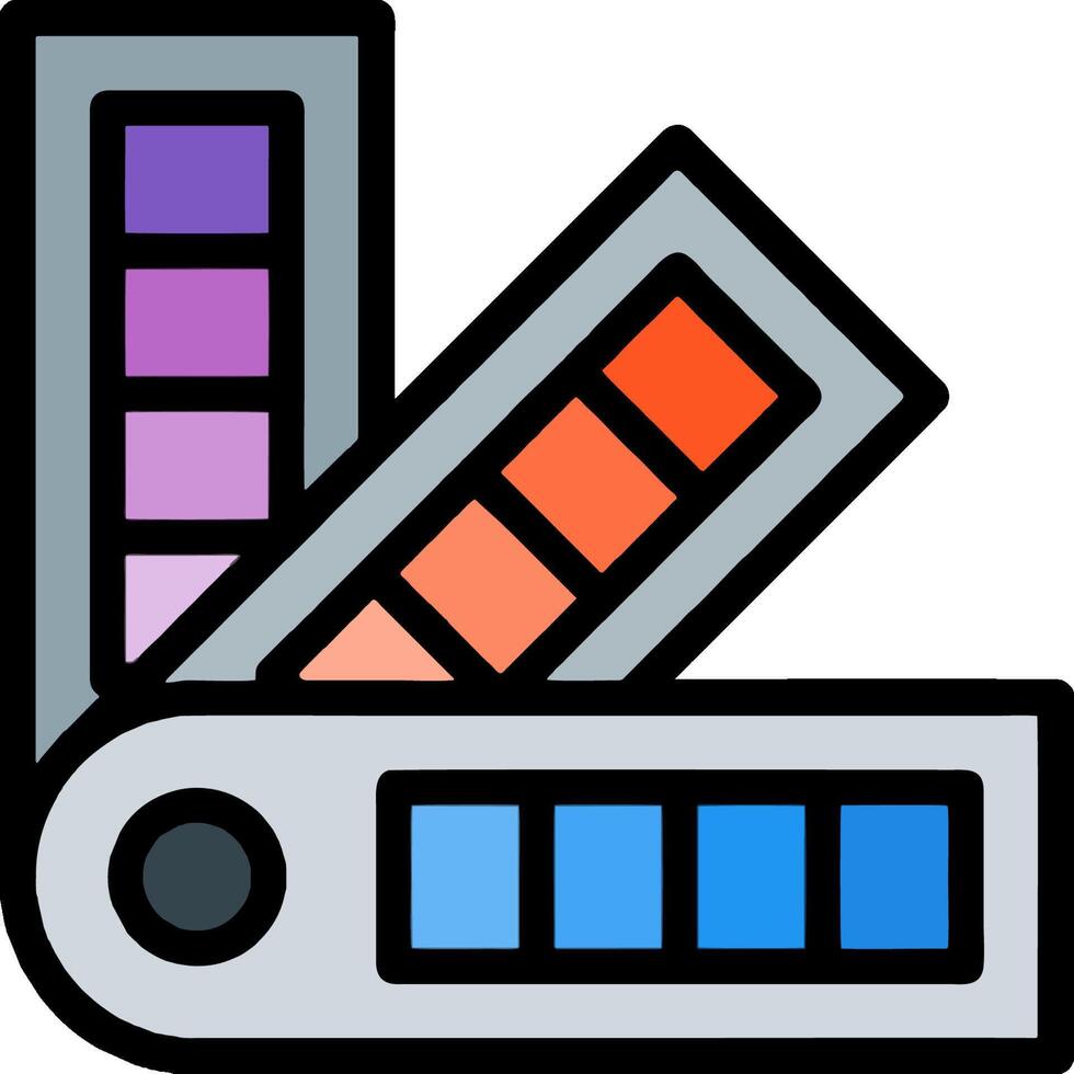 A colorful set of three different colored pencils vector