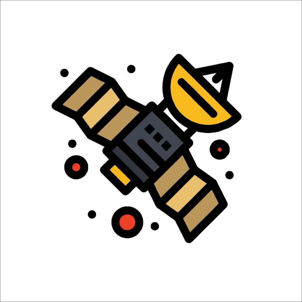 Space satellite icon illustration vector