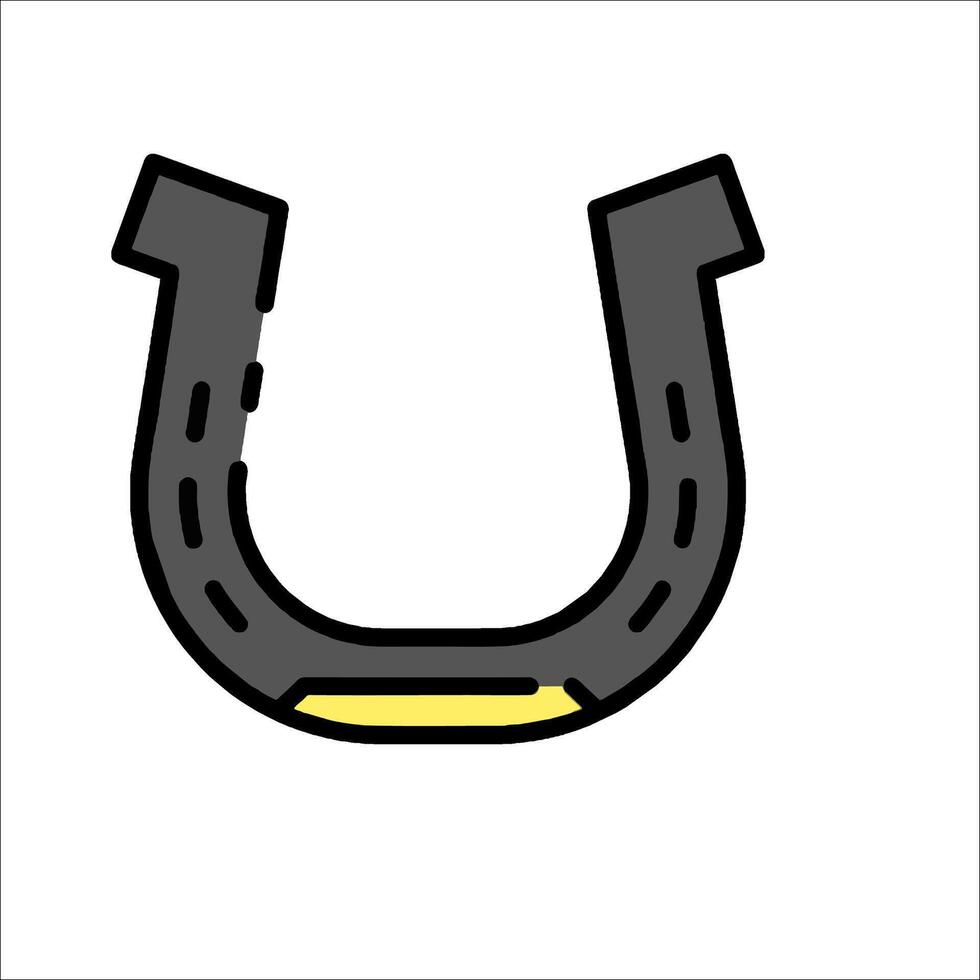 A horseshoe icon on a white background vector