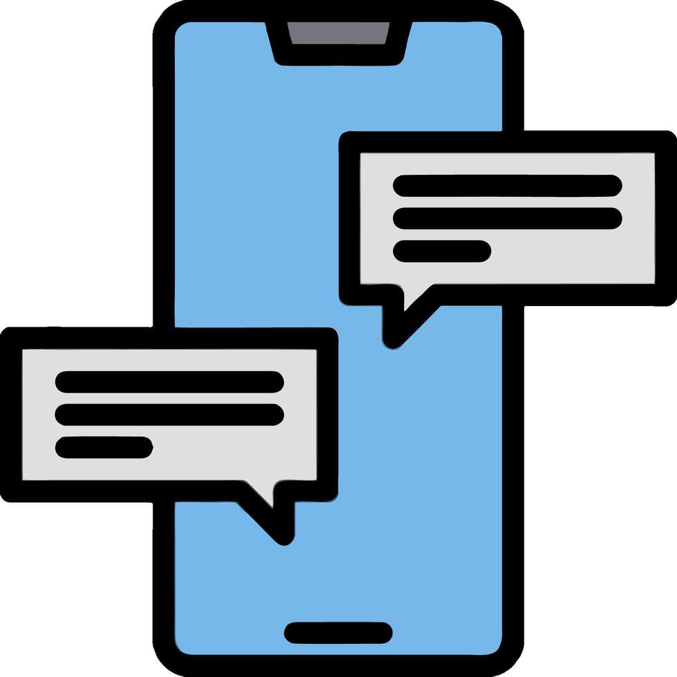 Mobile chat icon vector