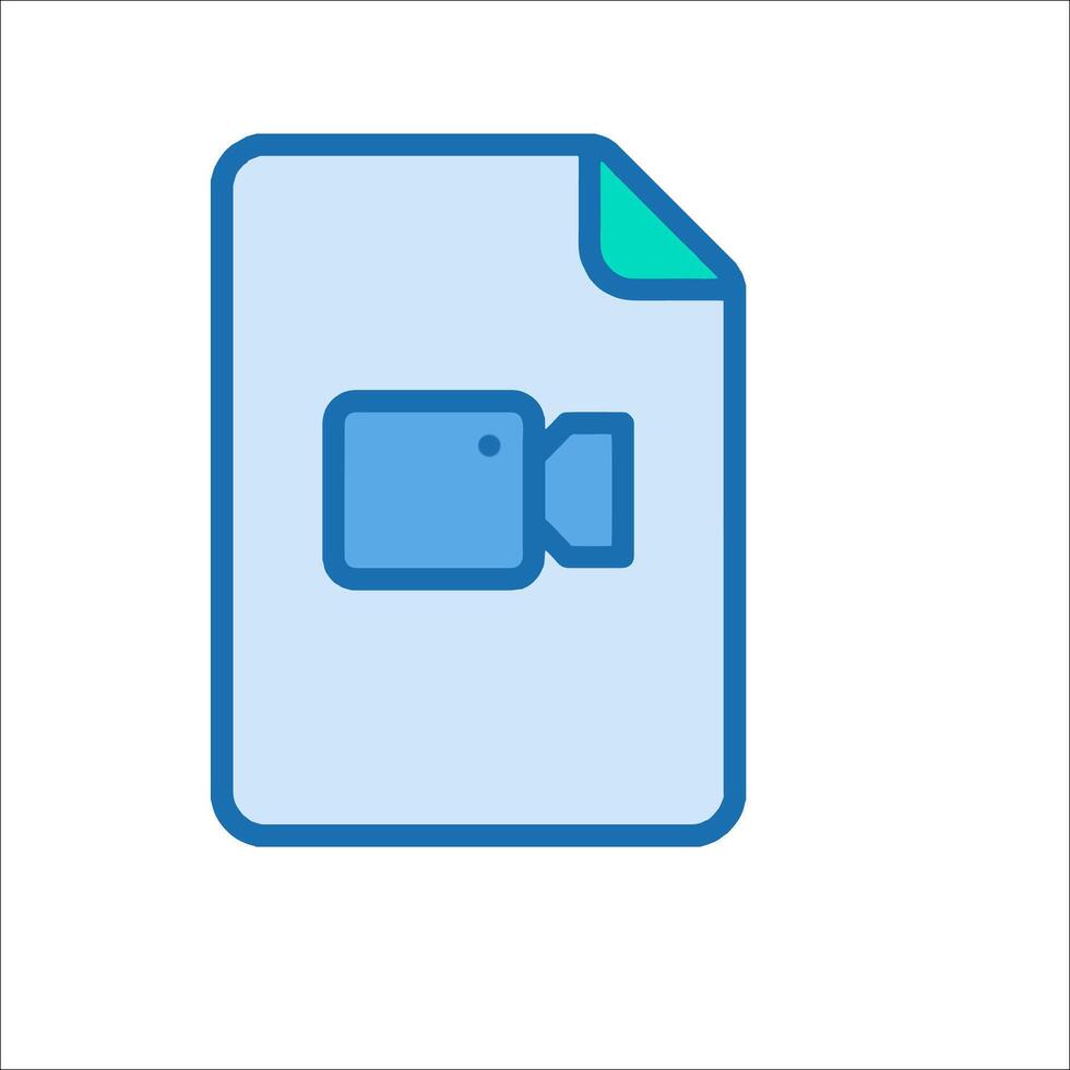 A blue file with a camera icon on it vector