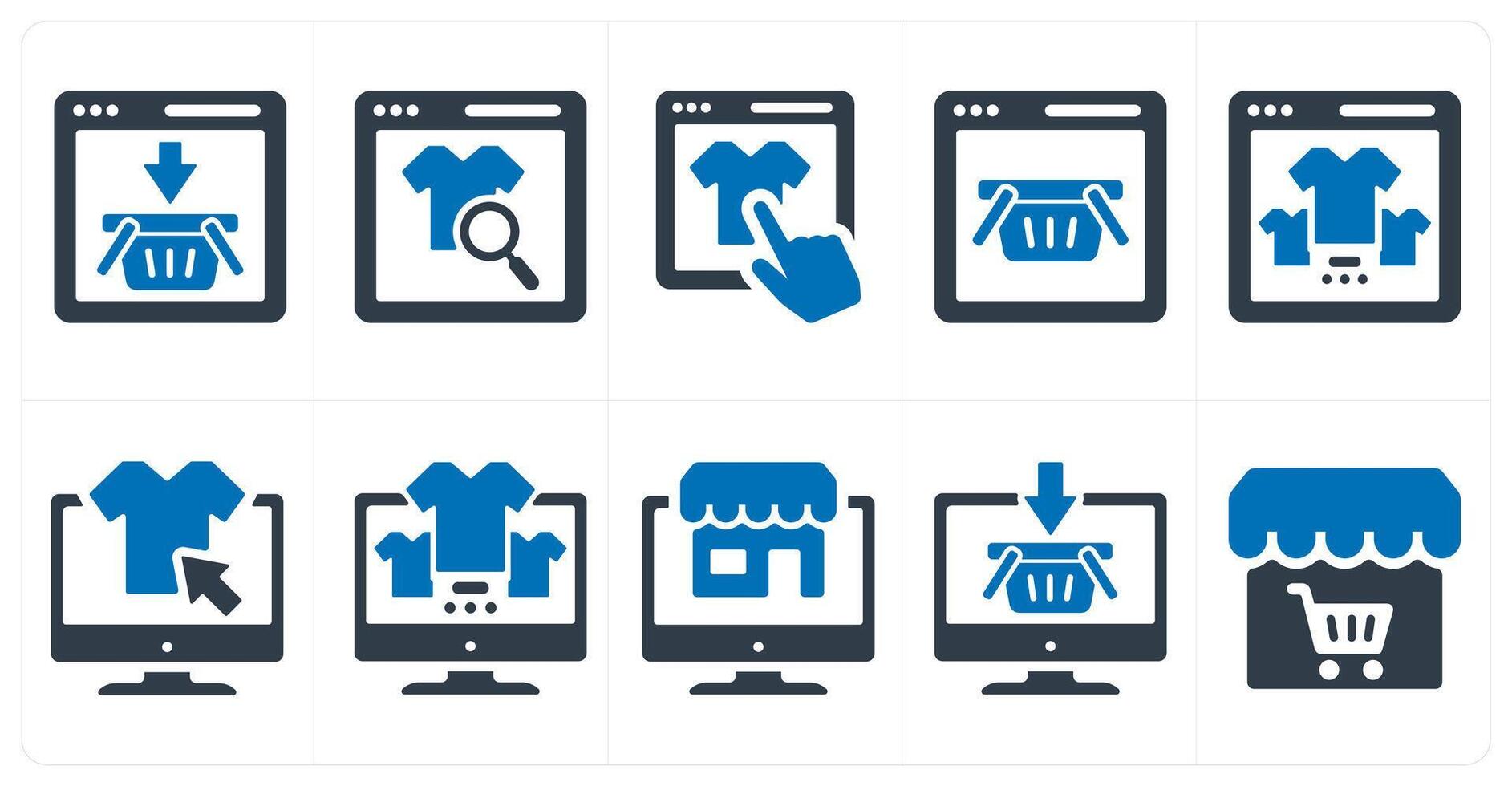 A set of 10 ecommerce icons as ecommerce, product search, online shopping vector