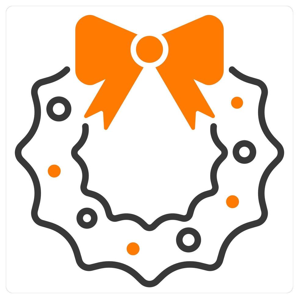 Wreath and plant icon concept vector