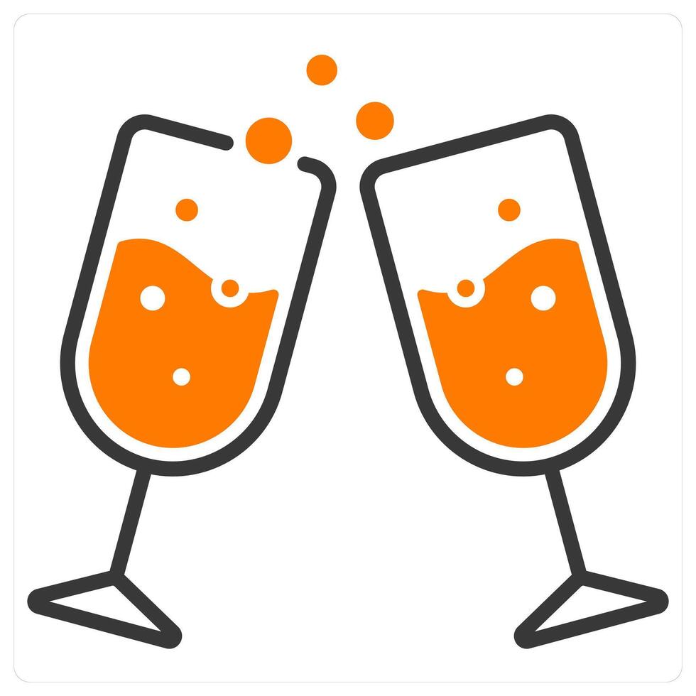 Champagne and icon concept vector