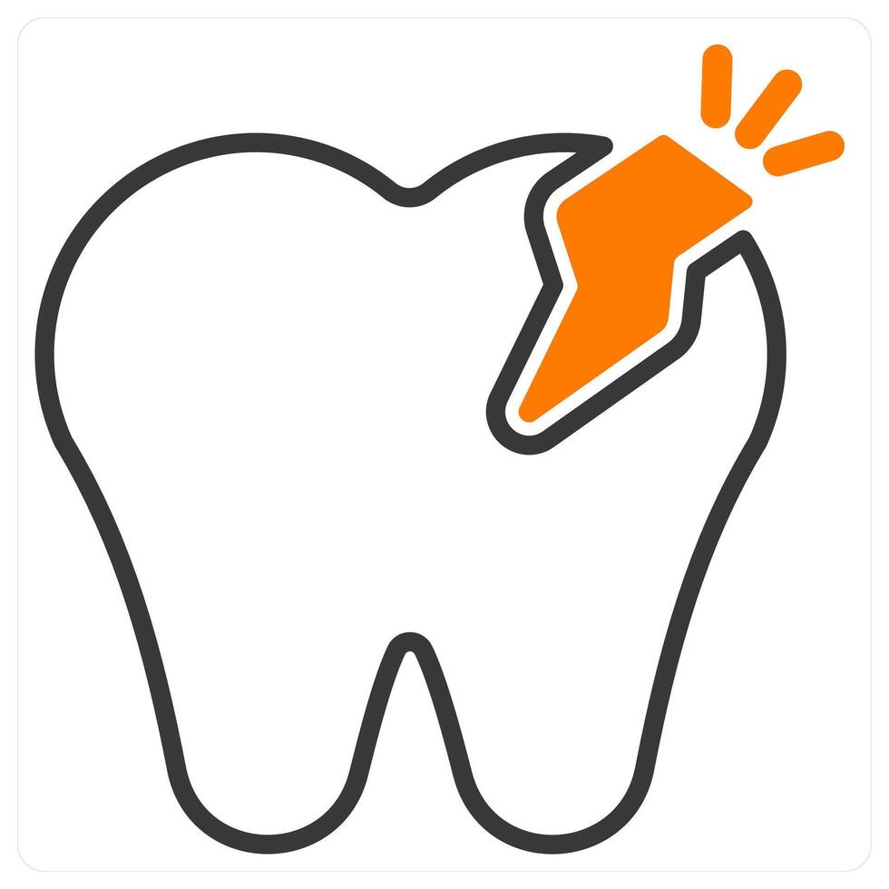 Dental Emergency and teeth icon concept vector