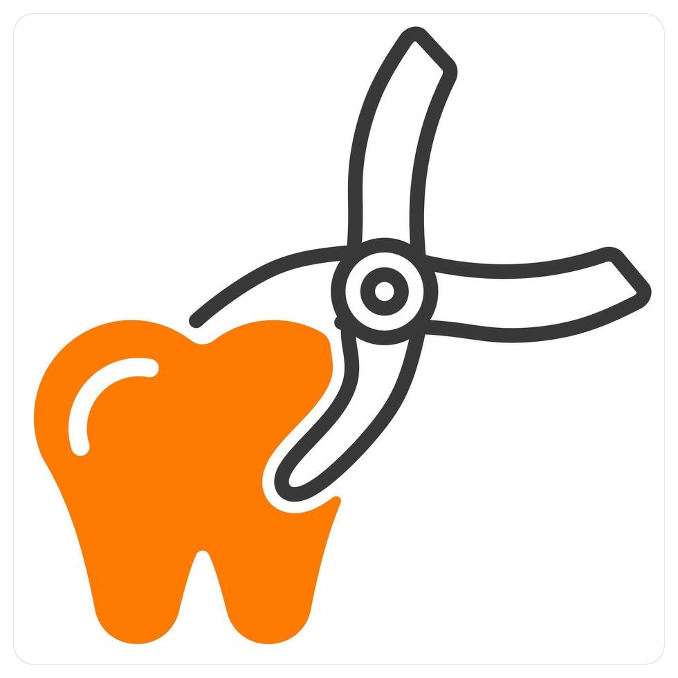 Tooth Remove and removal icon concept vector