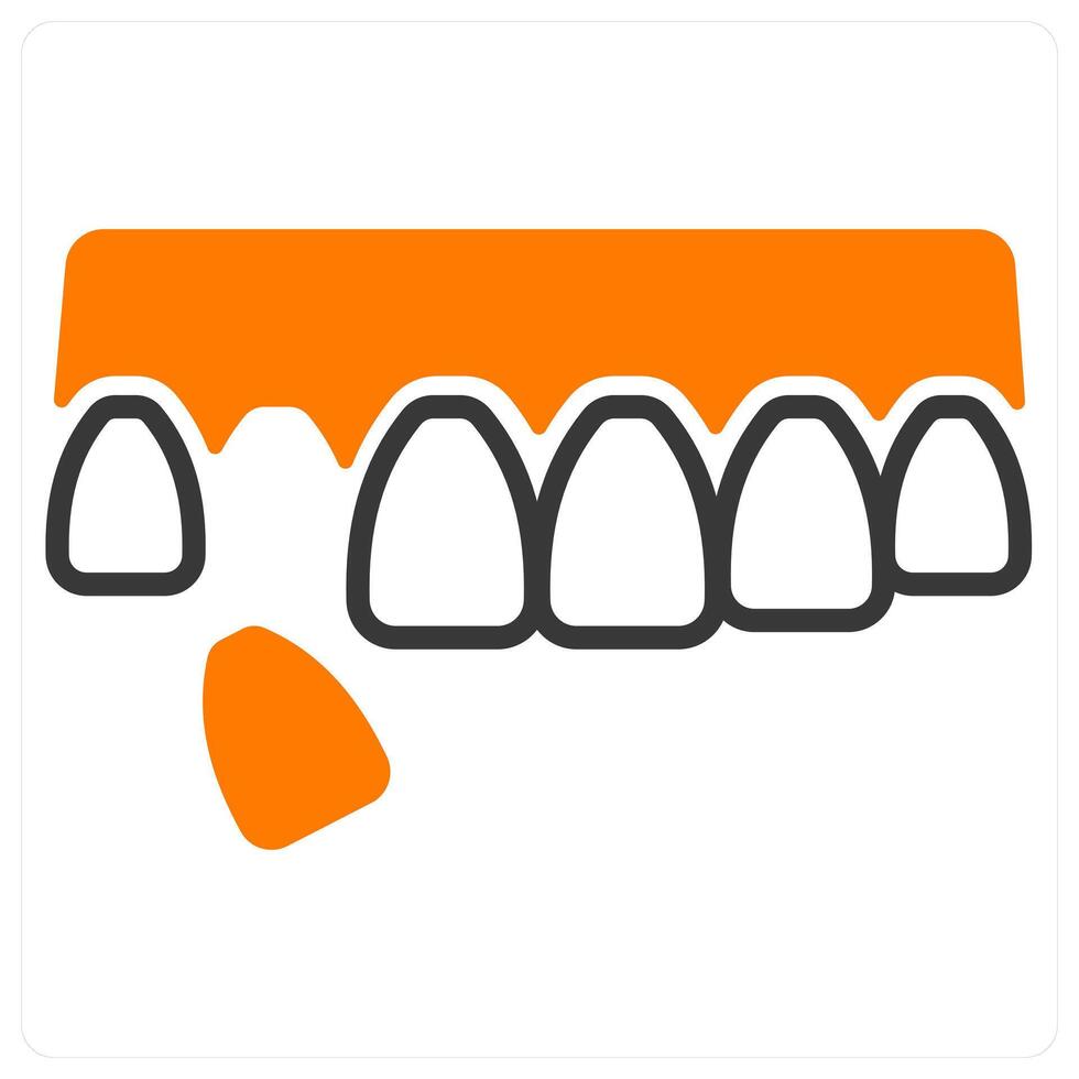 Tooth Loss and gum icon concept vector
