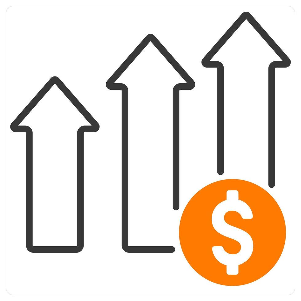Profit Growth and gains icon concept vector