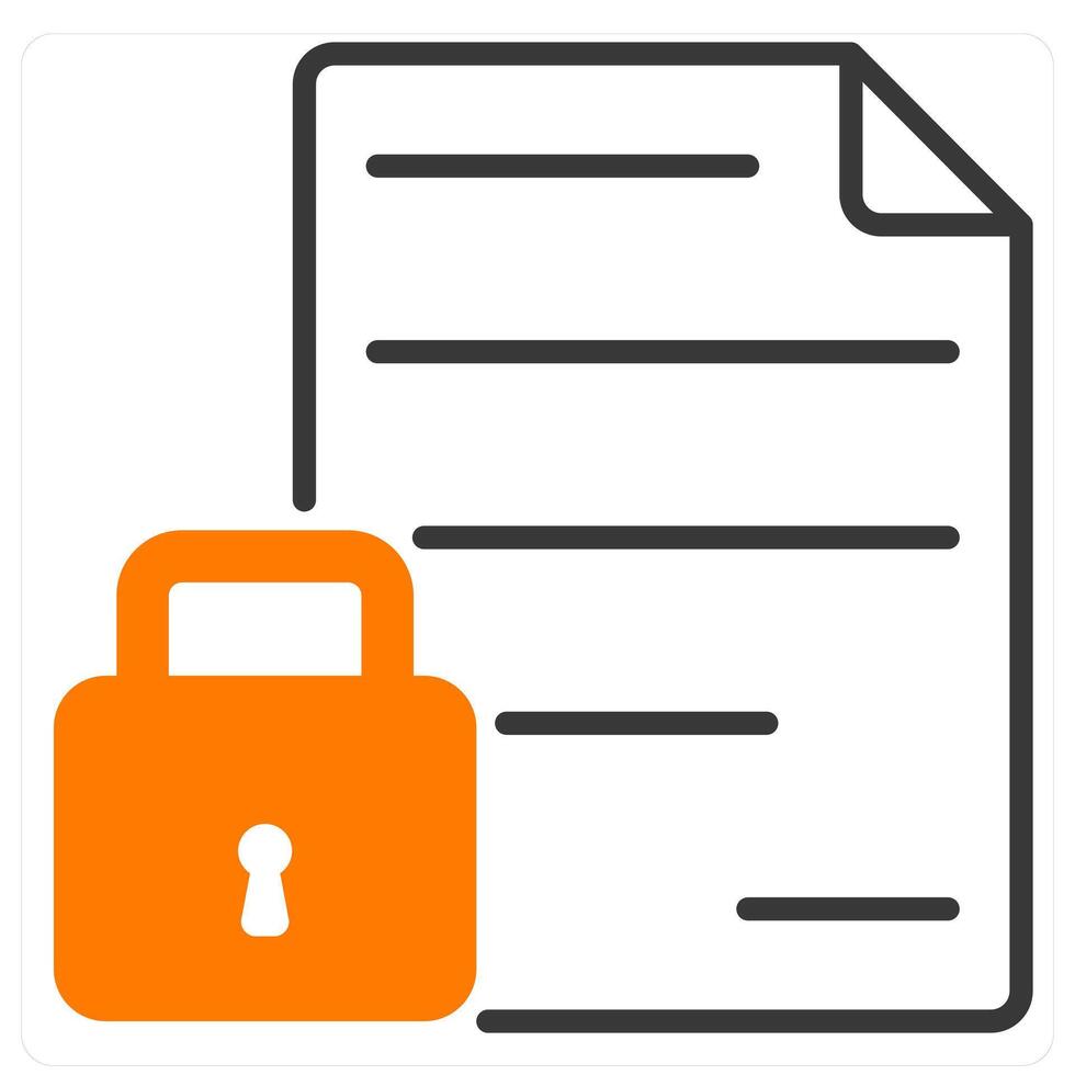 Lock File and lock icon concept vector