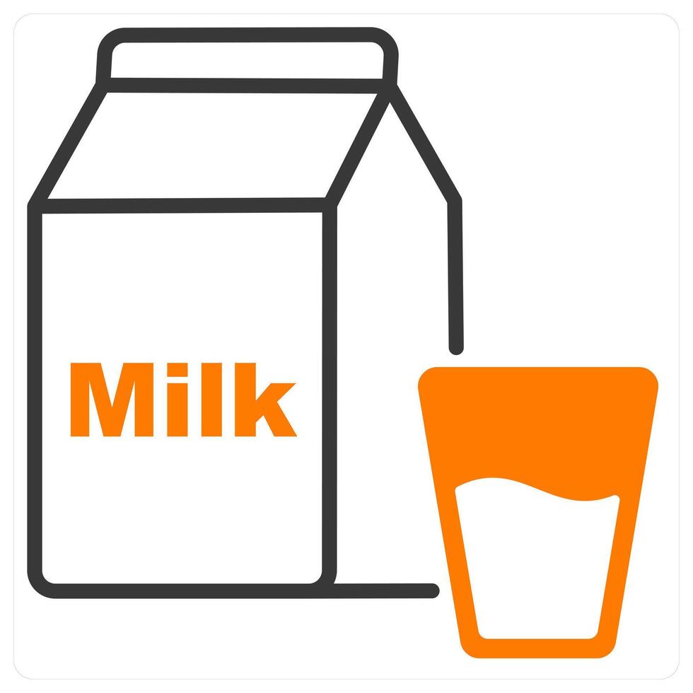 Milk and dink icon concept vector