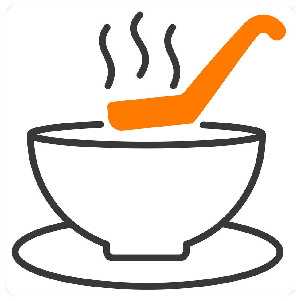Soup and hot icon concept vector