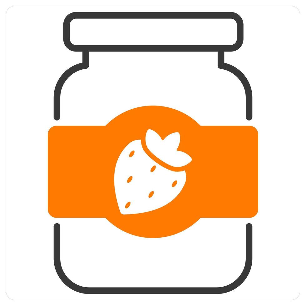 Jam and jar icon concept vector