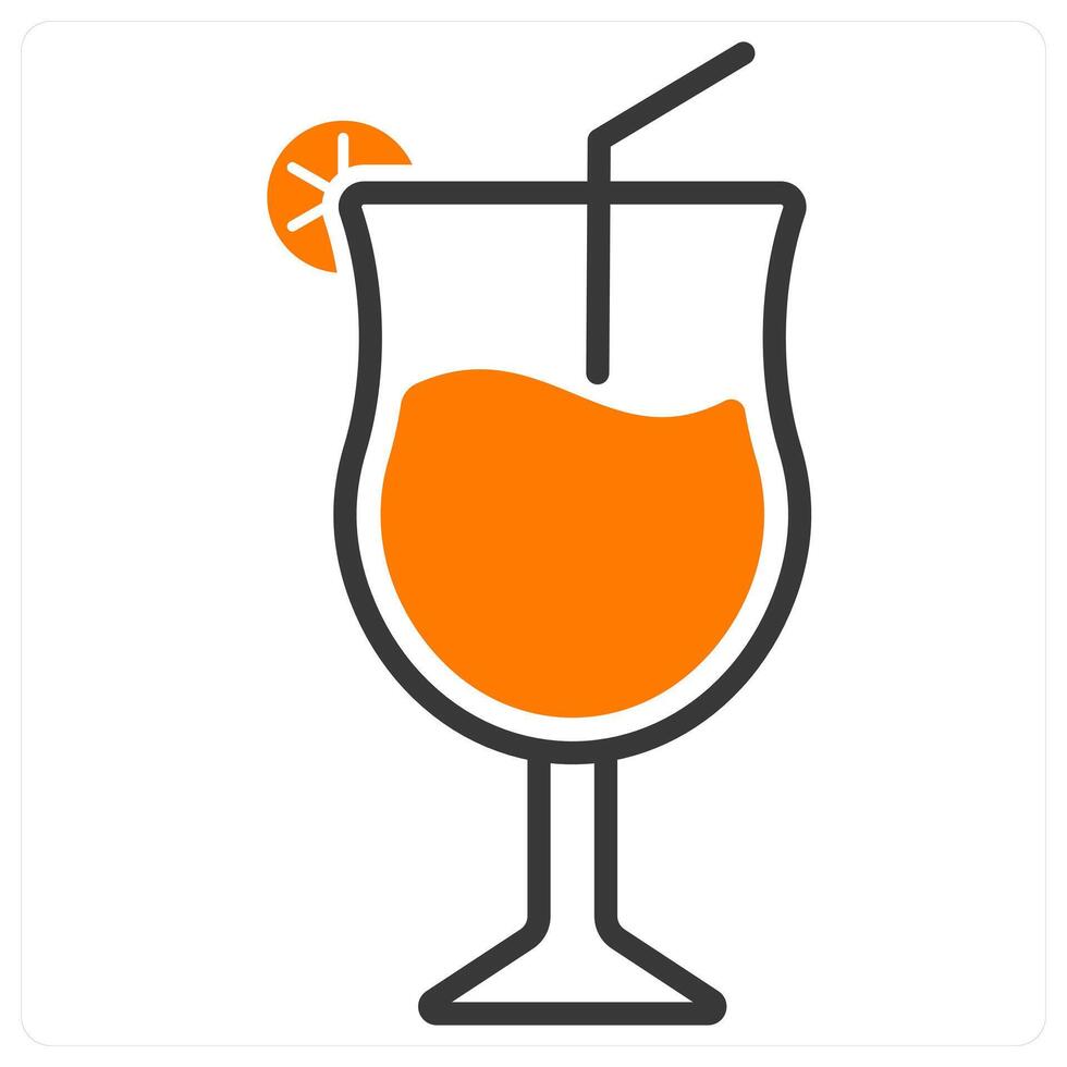 Mocktail and drink icon concept vector