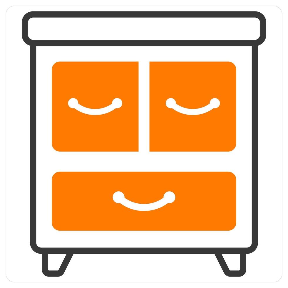Drawer and file icon concept vector