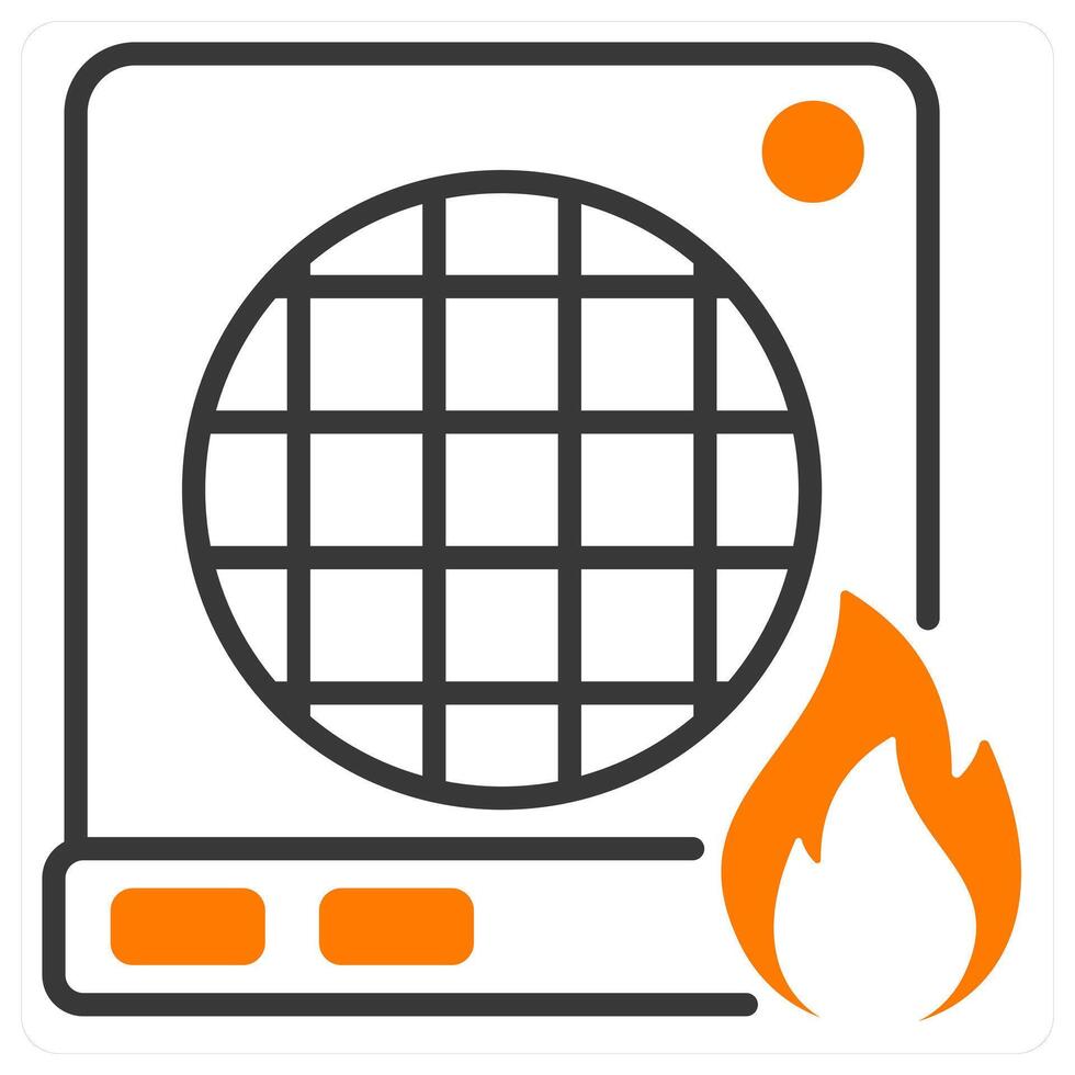 Heater and heat iocn concept vector
