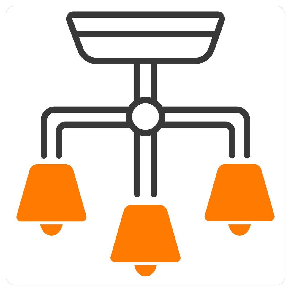 Ceiling Lamp and light icon concept vector