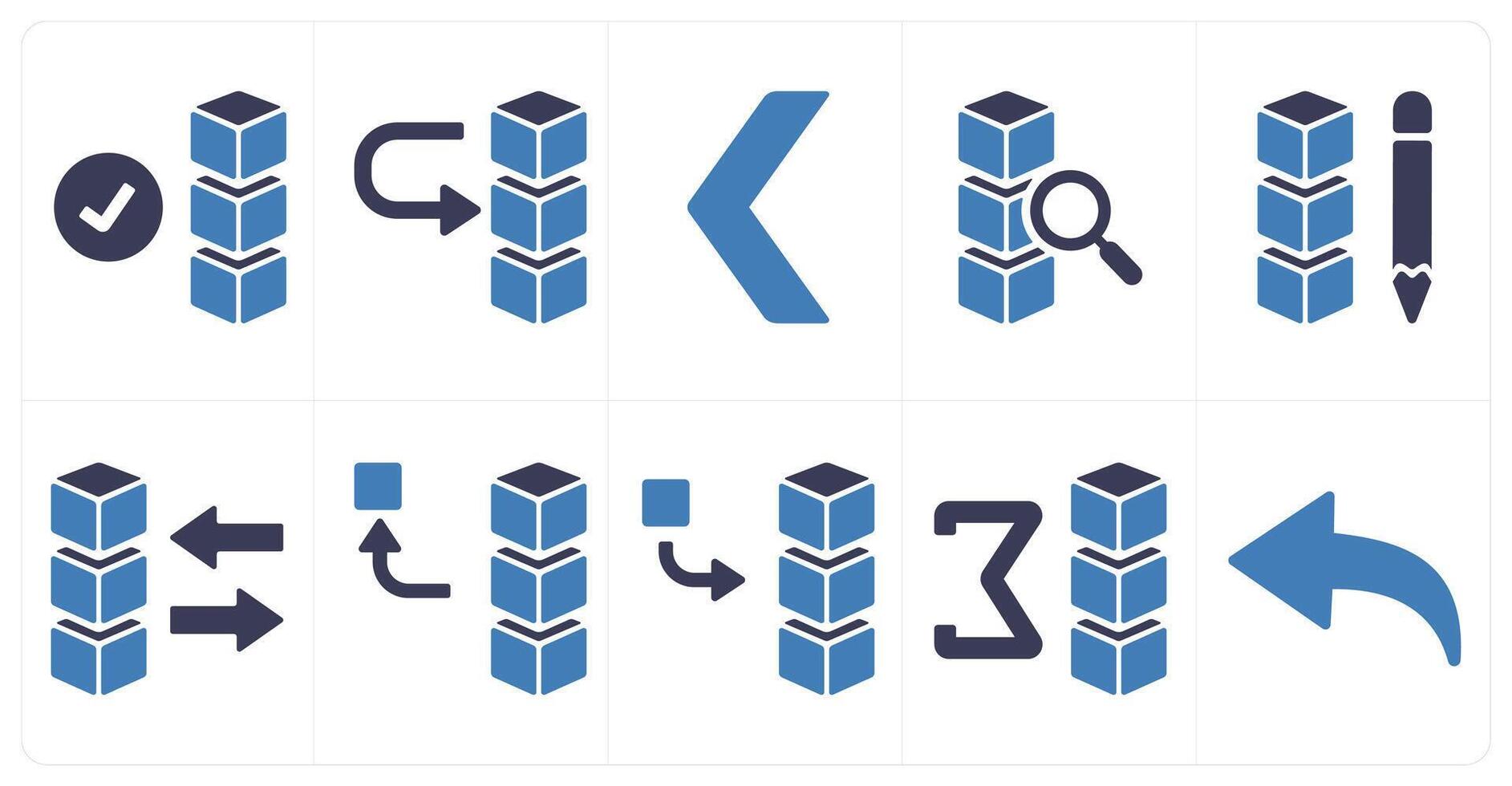 A set of 10 mix icons as verified drive, move drive data, back vector