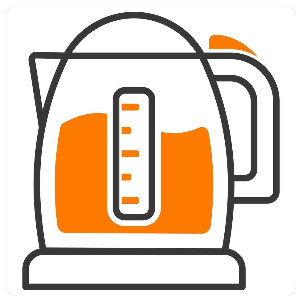 Electric Kettle and water icon concept vector