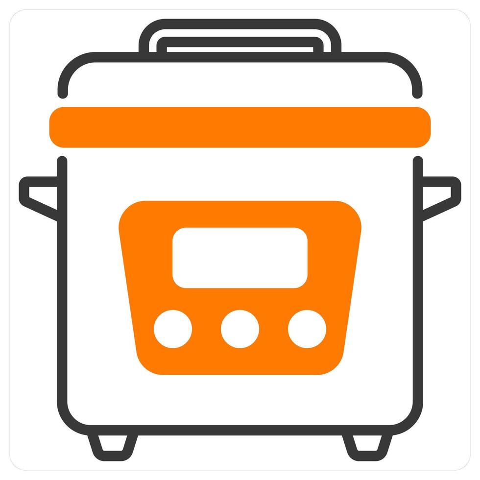 Electric Cooker and cooker icon concept vector