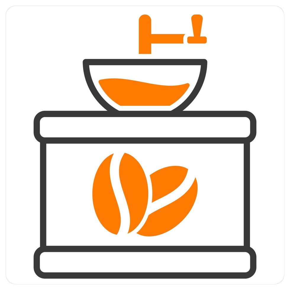 Coffee Grinder and coffee icon concept vector