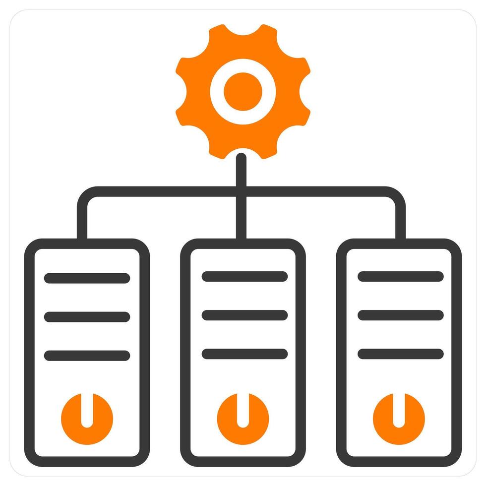 Hypervisor and server icon concept vector