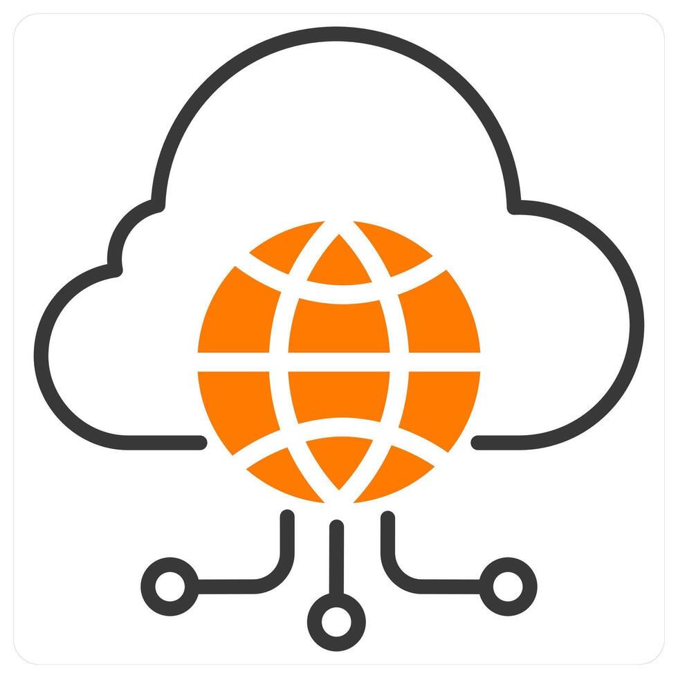 Cloud Network and data icon concept vector