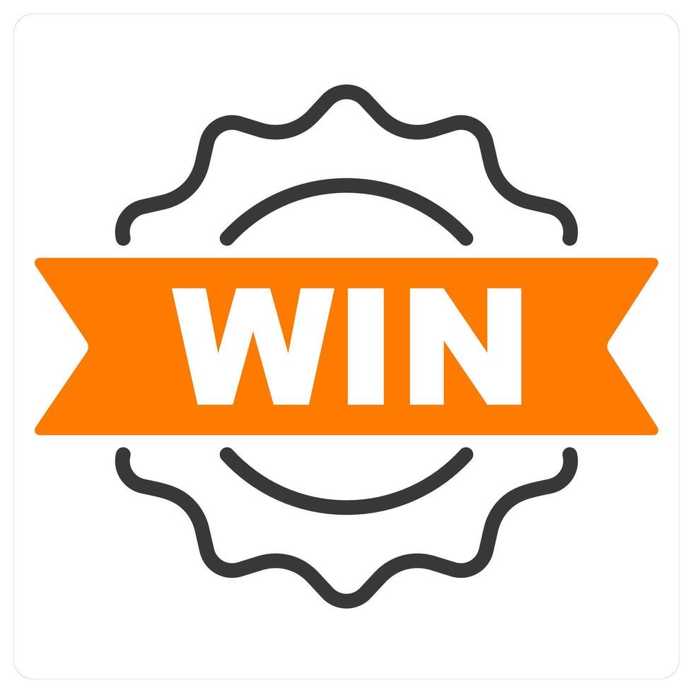 Win and success icon concept vector