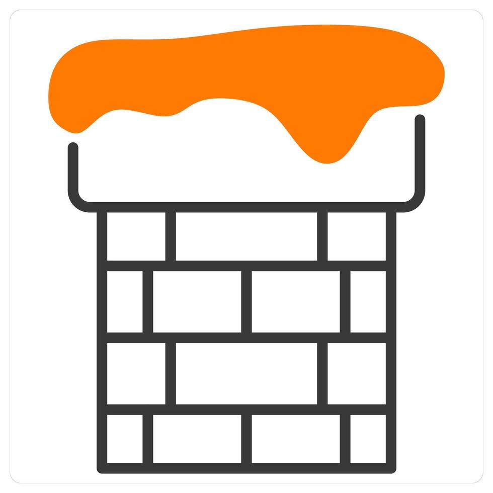 Snow Chimney and winter icon concept vector
