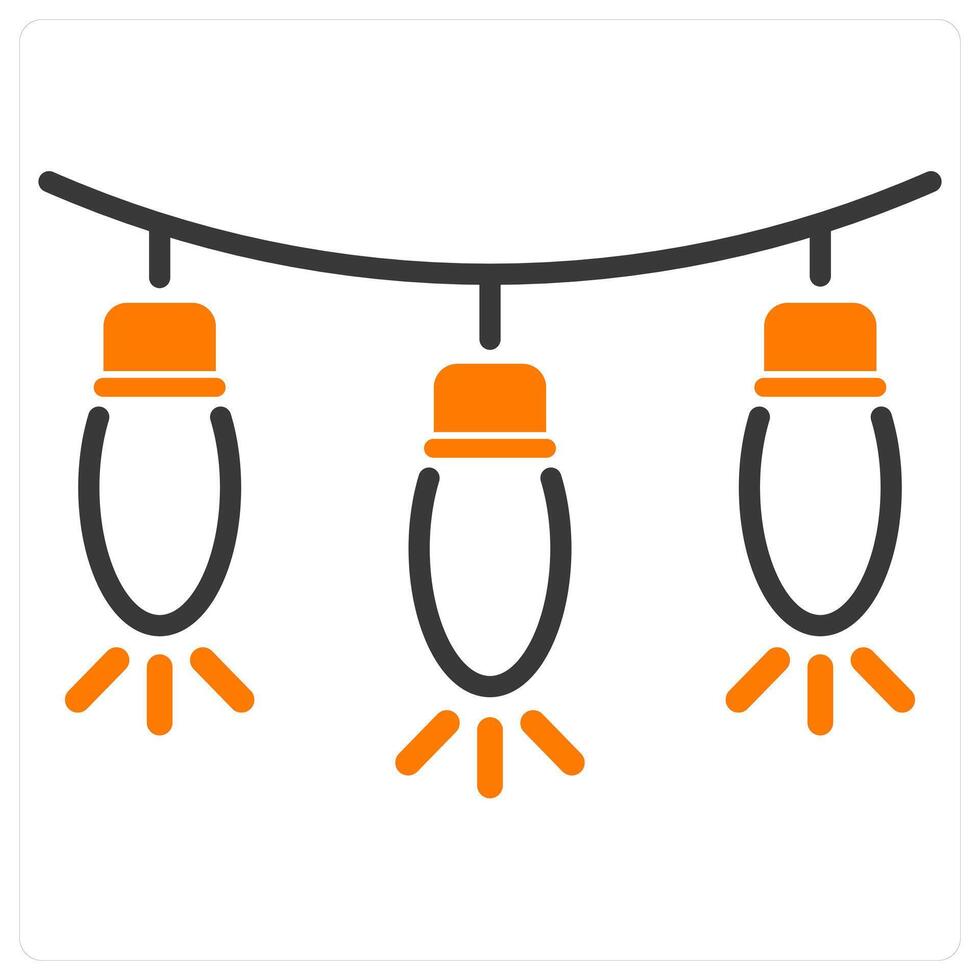 Fairy Lights and lights icon concept vector