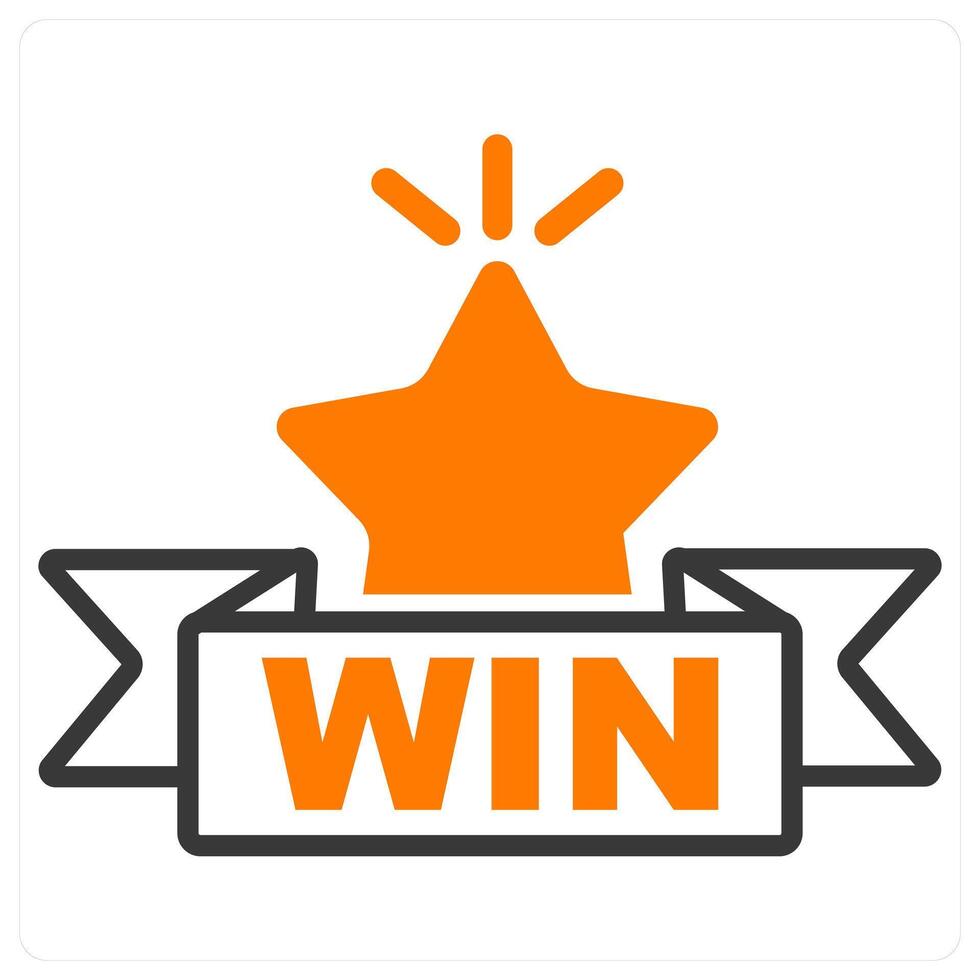Win and success icon concept vector