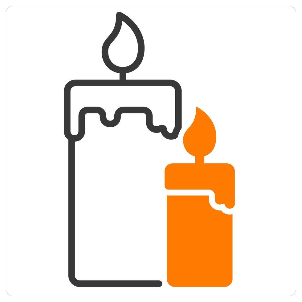 Christmas Candle and candle icon concept vector