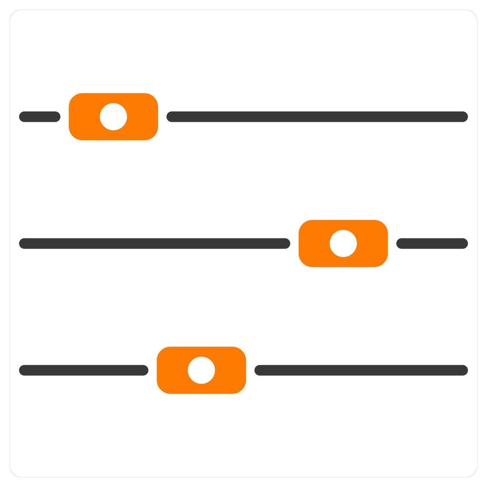 Slider and control icon concept vector