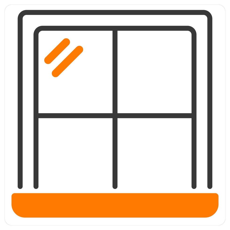 Window and glass icon concept vector
