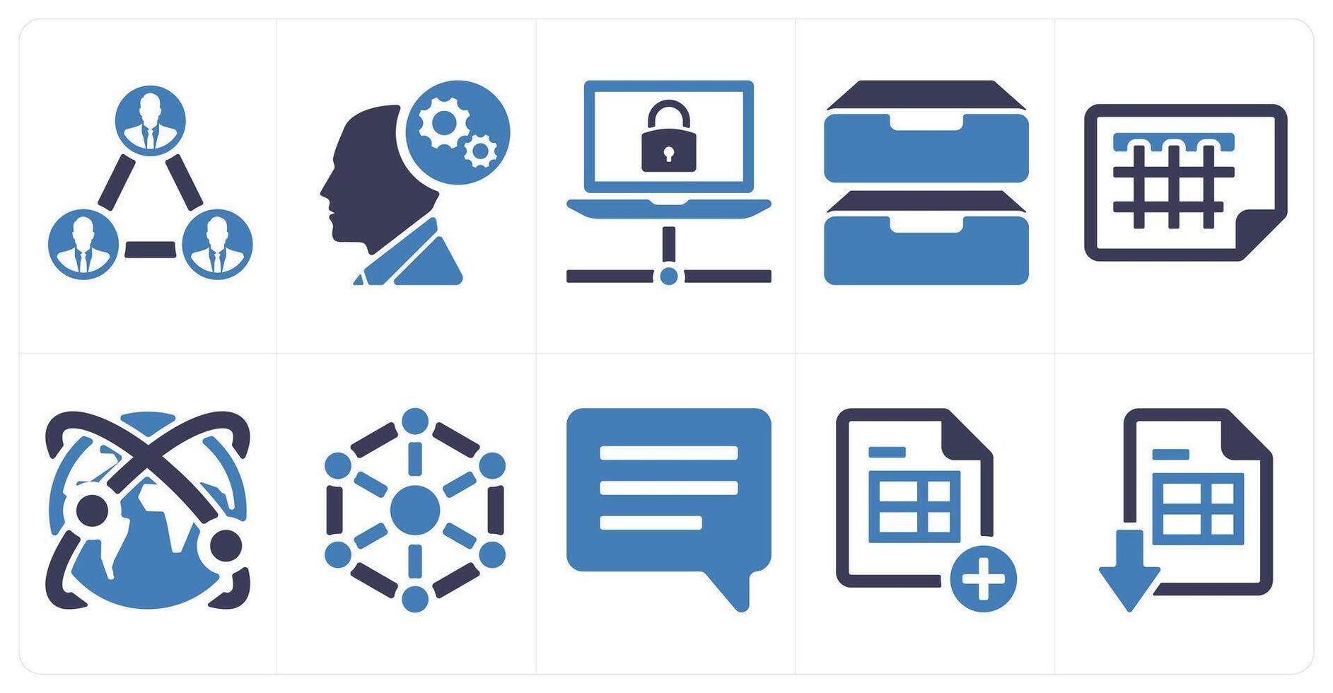 A set of 10 mix icons as network, optimization, connection vector