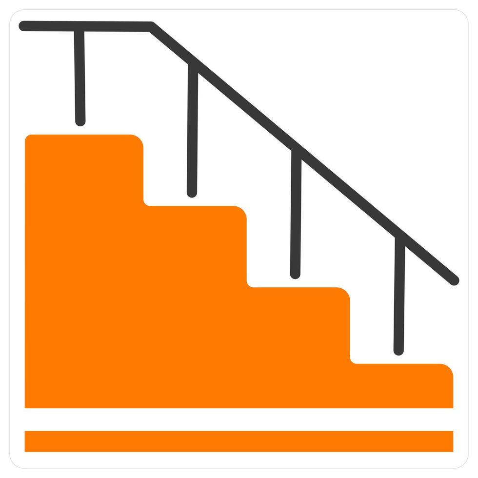 Staircase and steps iocn concept vector