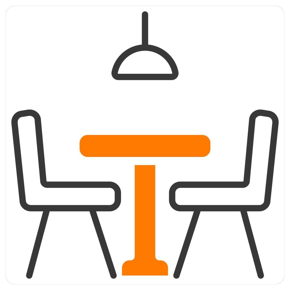 Dining Room and table icon concept vector