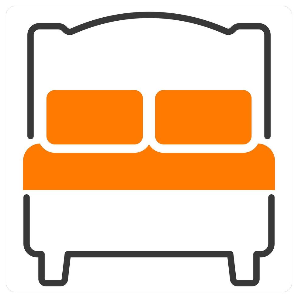 Bed and sleep iocn concept vector