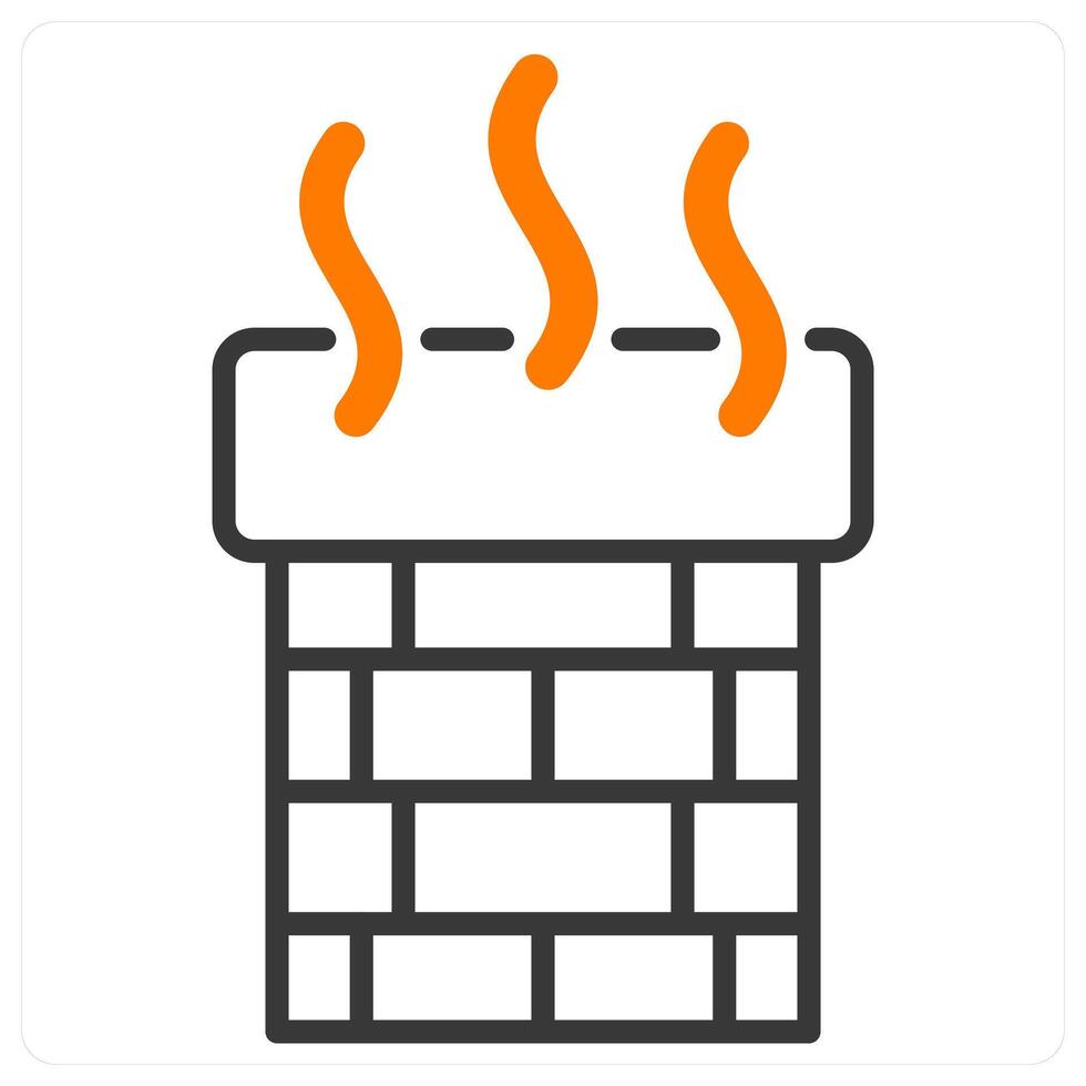 Chimney and roof icon concept vector