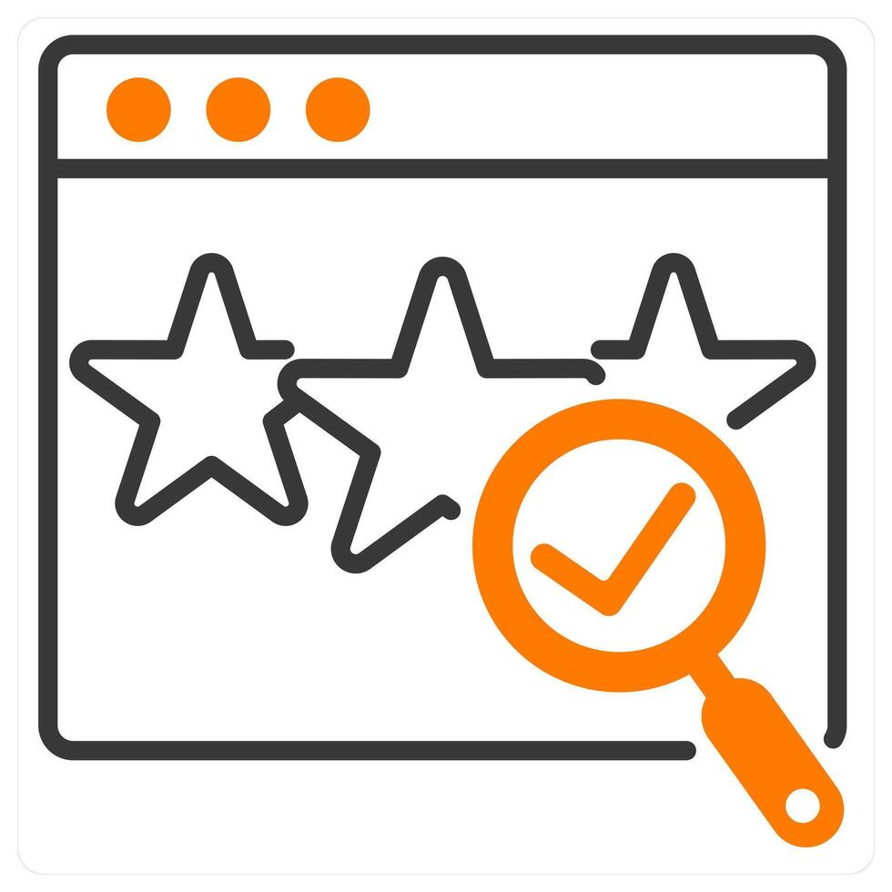 Review Verification and verify icon concept vector