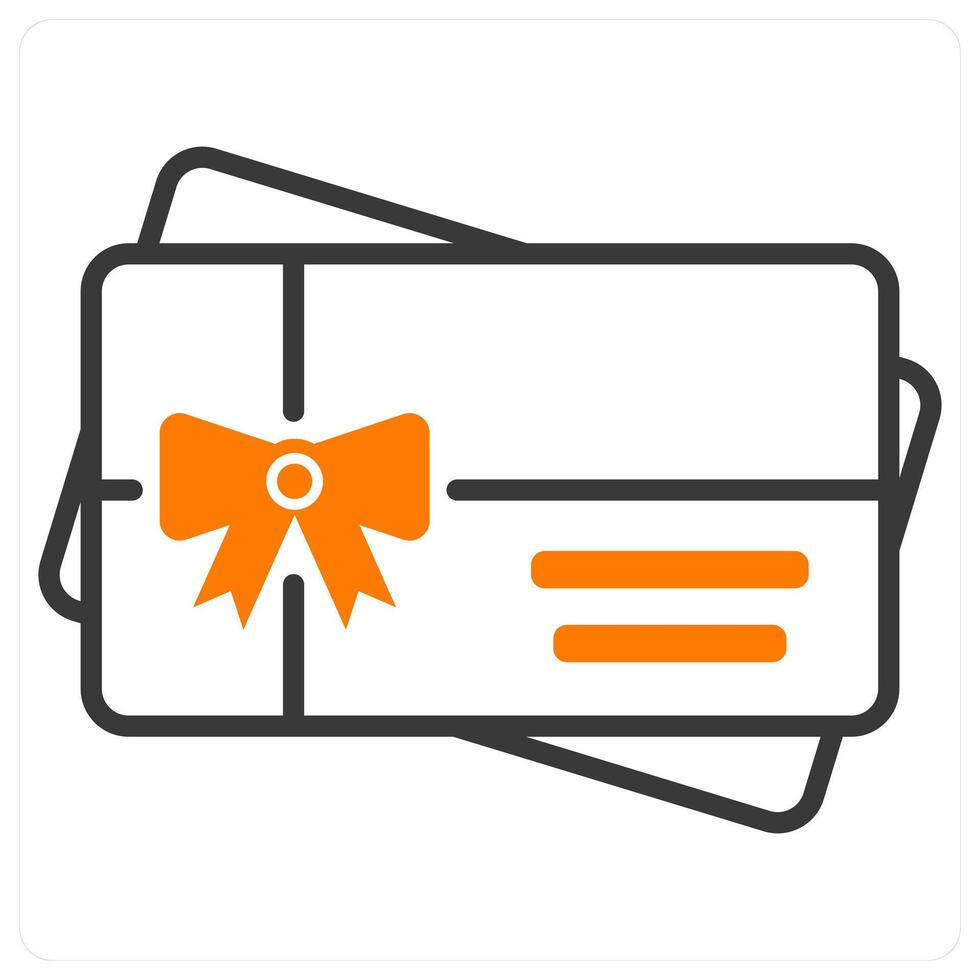 Gift Card and token icon concept vector