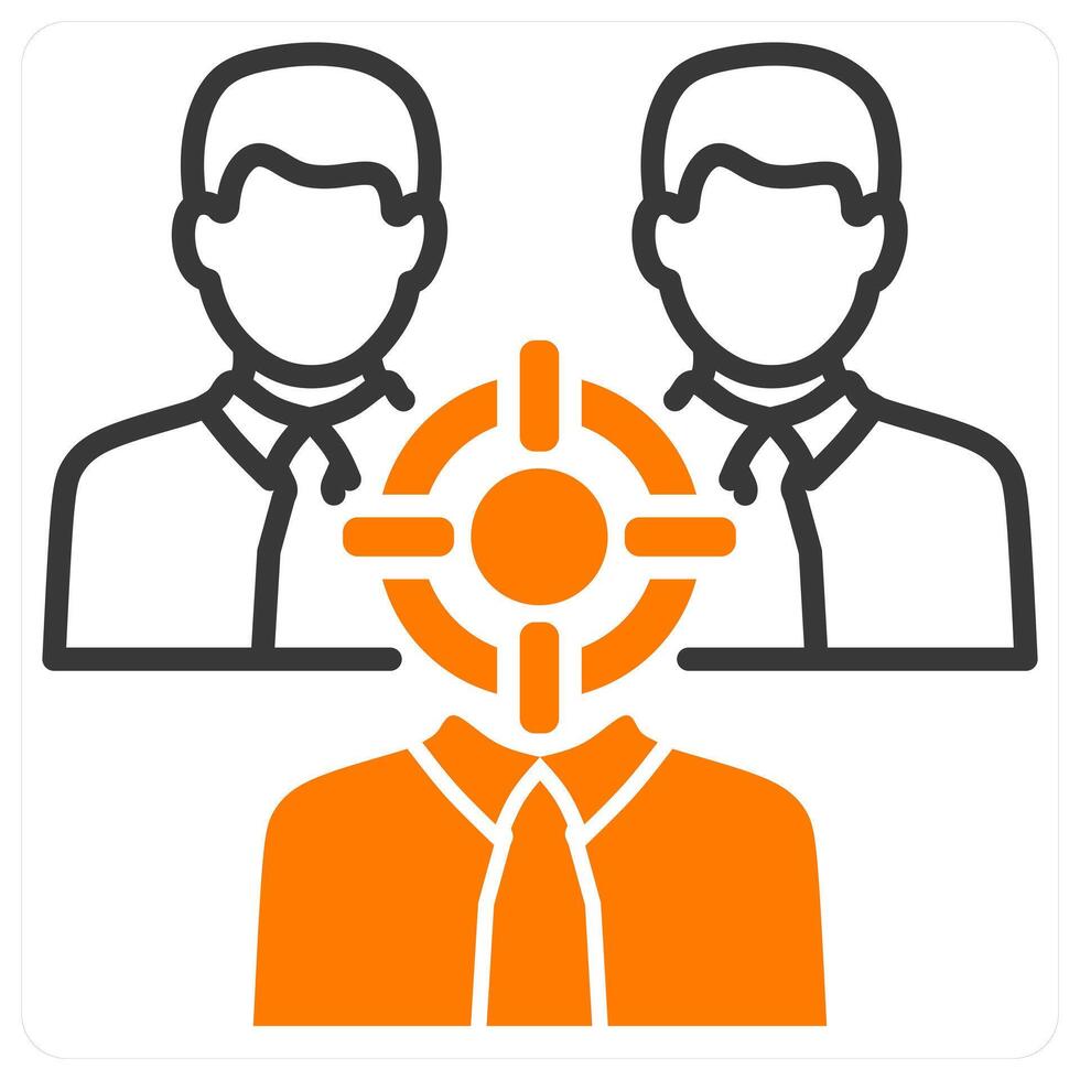 Target Audience and market icon concept vector