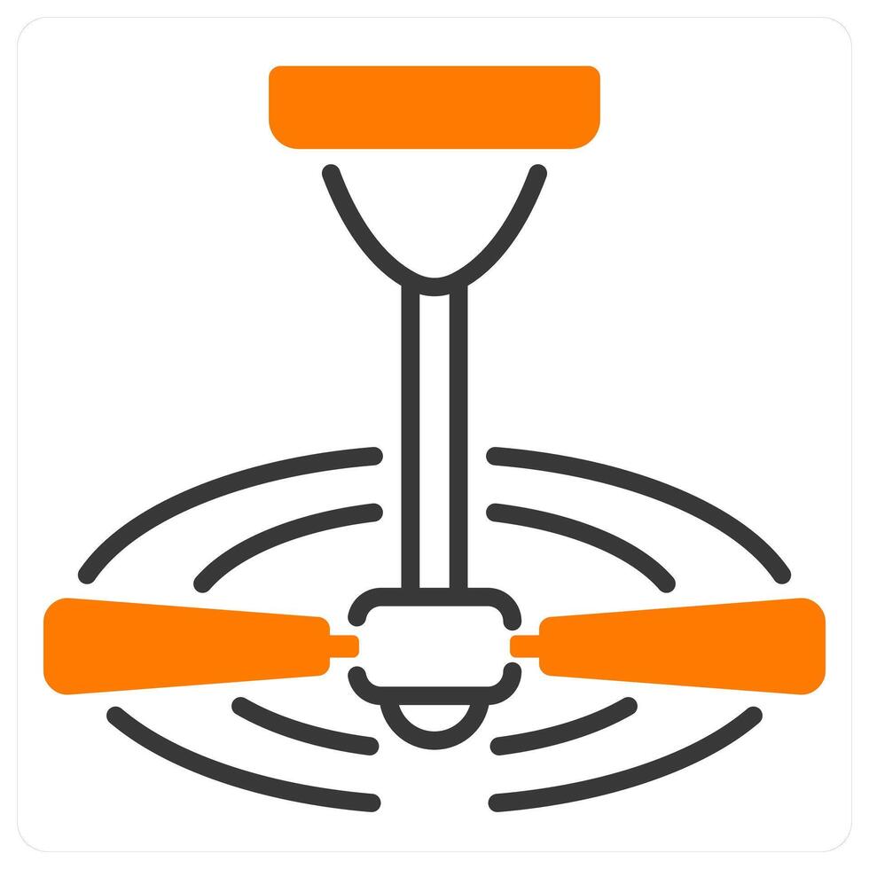 Ceiling Fan and ceiling icon concept vector