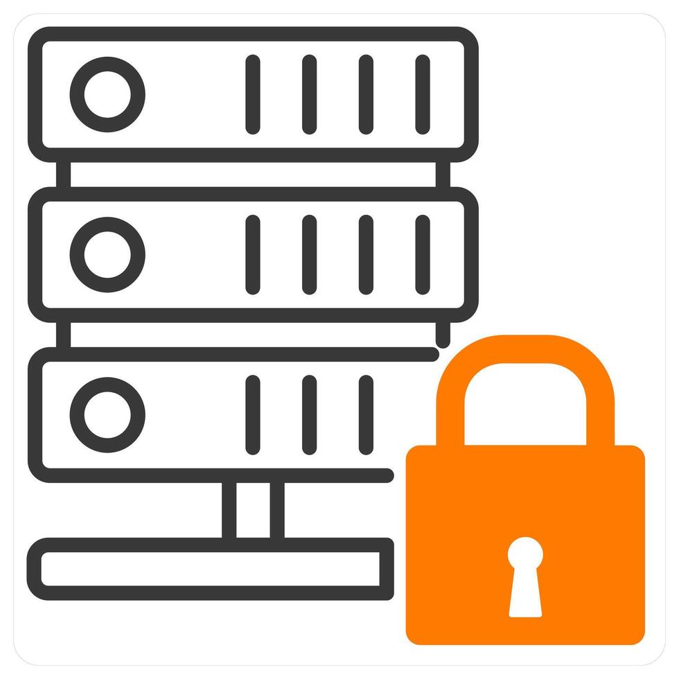 Secure Server and firewall icon concept vector