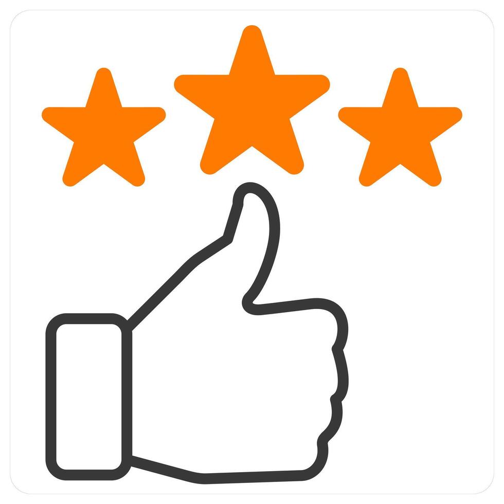 Review and rating icon concept vector