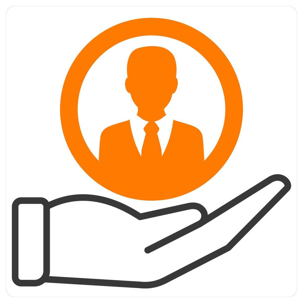 Client and service icon concept vector
