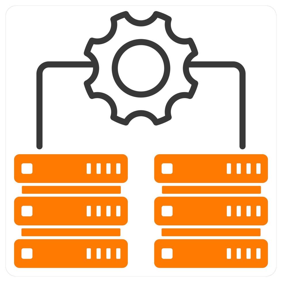IT Infrastructure and data icon concept vector