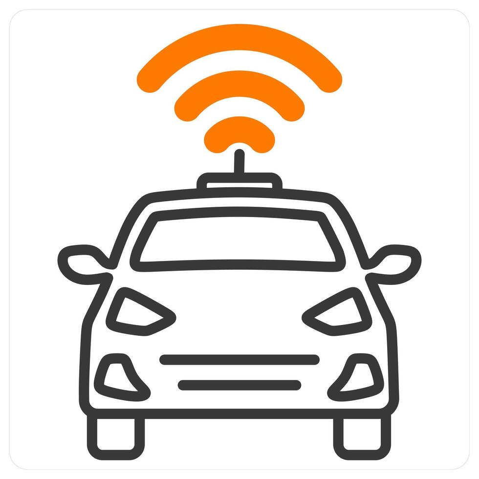 Autonomous Car and car icon concept vector
